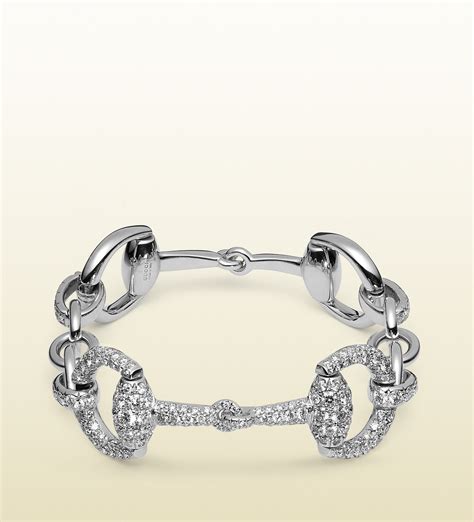 gucci bamboo bracelet white gold|Gucci horsebit bangle.